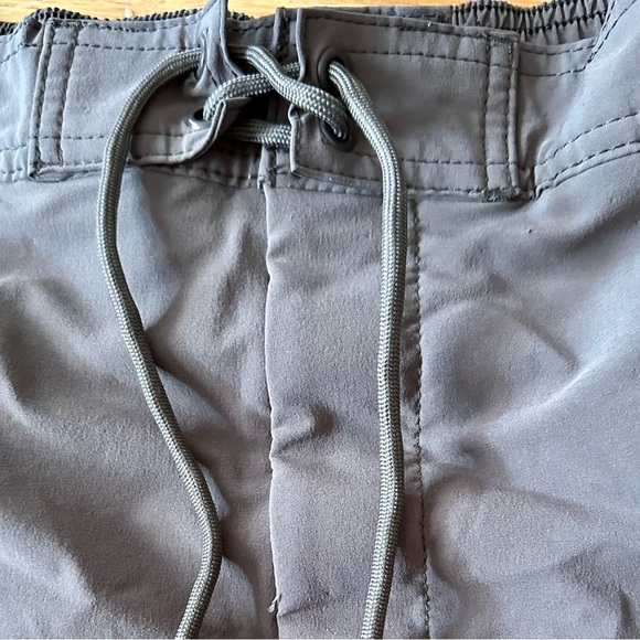 H&M Men's Colorblock Swim Shorts - Dark Gray, Olive, White - Picture 2 of 4